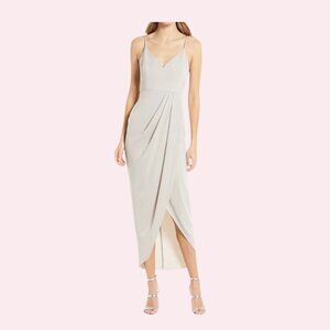 Shona Joy x Revolve Cocktail Draped Dress in Oyster Size 4